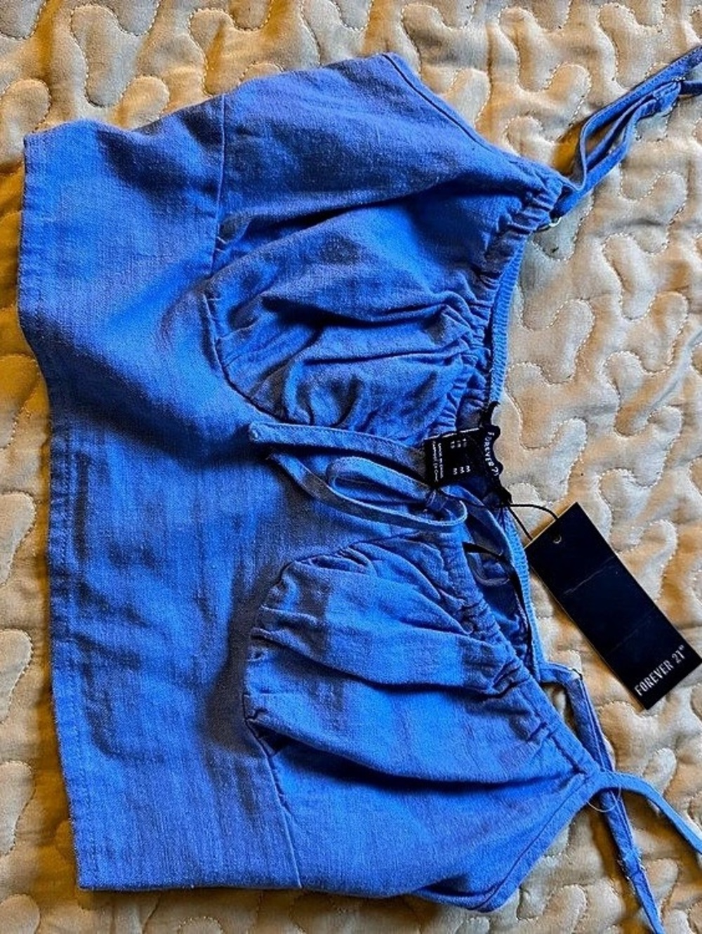 FOREVER 21 Blue Mini top Size Small NWT